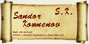 Šandor Komnenov vizit kartica